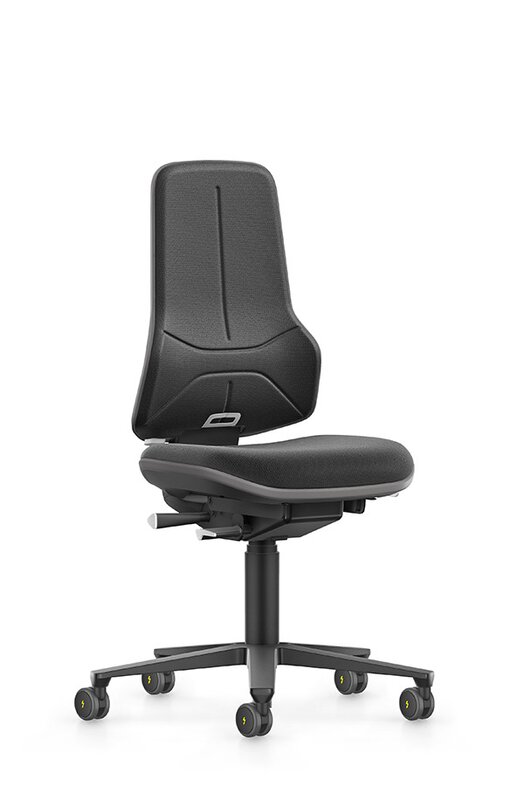 ESD NEON XXL, Schwerlast-Arbeitsstuhl, Supertec schwarz, Flexband grau