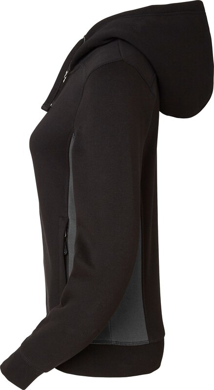 Felpa Ava Full-Zip, Donna, nero/grigio, M #4