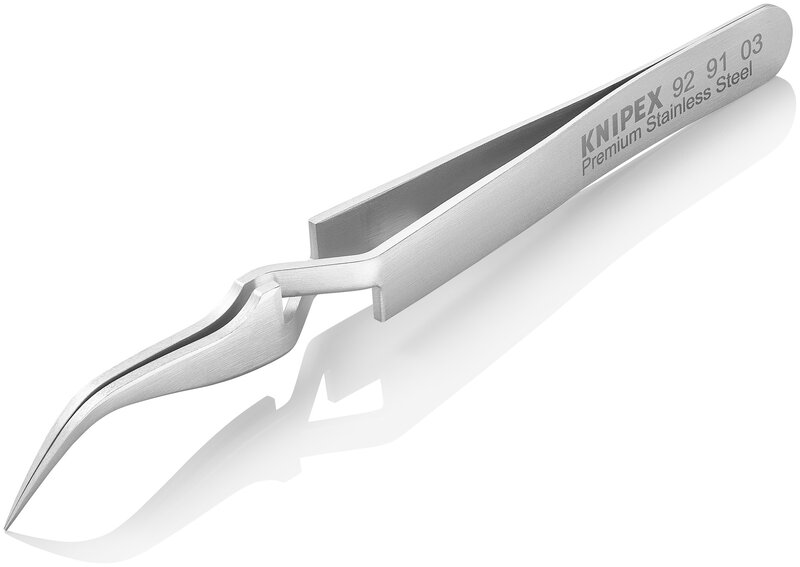 Precision Cross Tweezers, Smooth, Premium Stainless Steel, 115 mm #3