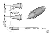 Grot lutowniczy R245, kształt dłuta, 2,2 x 1 mm #thumbnail-1