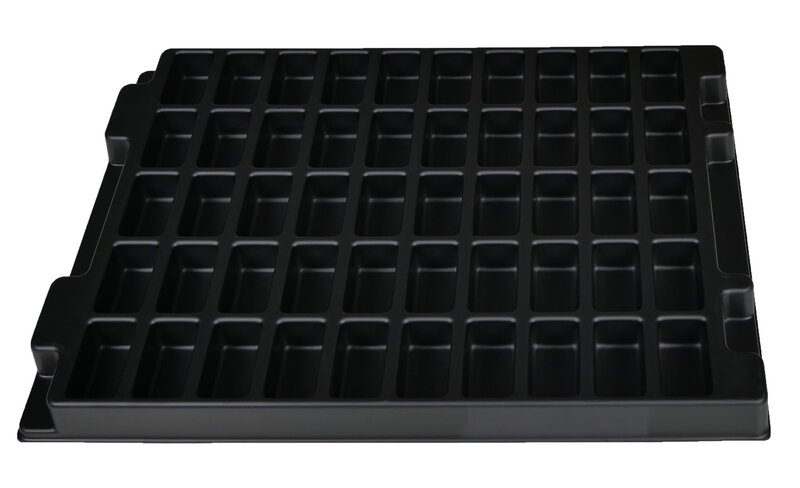 ESD insert for Euro box 1 and 2, 50 compartments, 350 x 250 x 26 mm #1