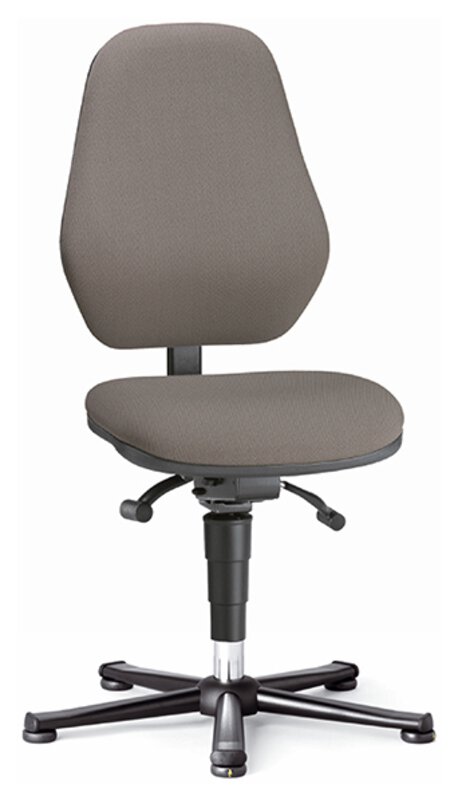 Chaise ESD BASIC 1 équipée de patins, matière Duotec noire / contact permanent et inclinaison d’assise
