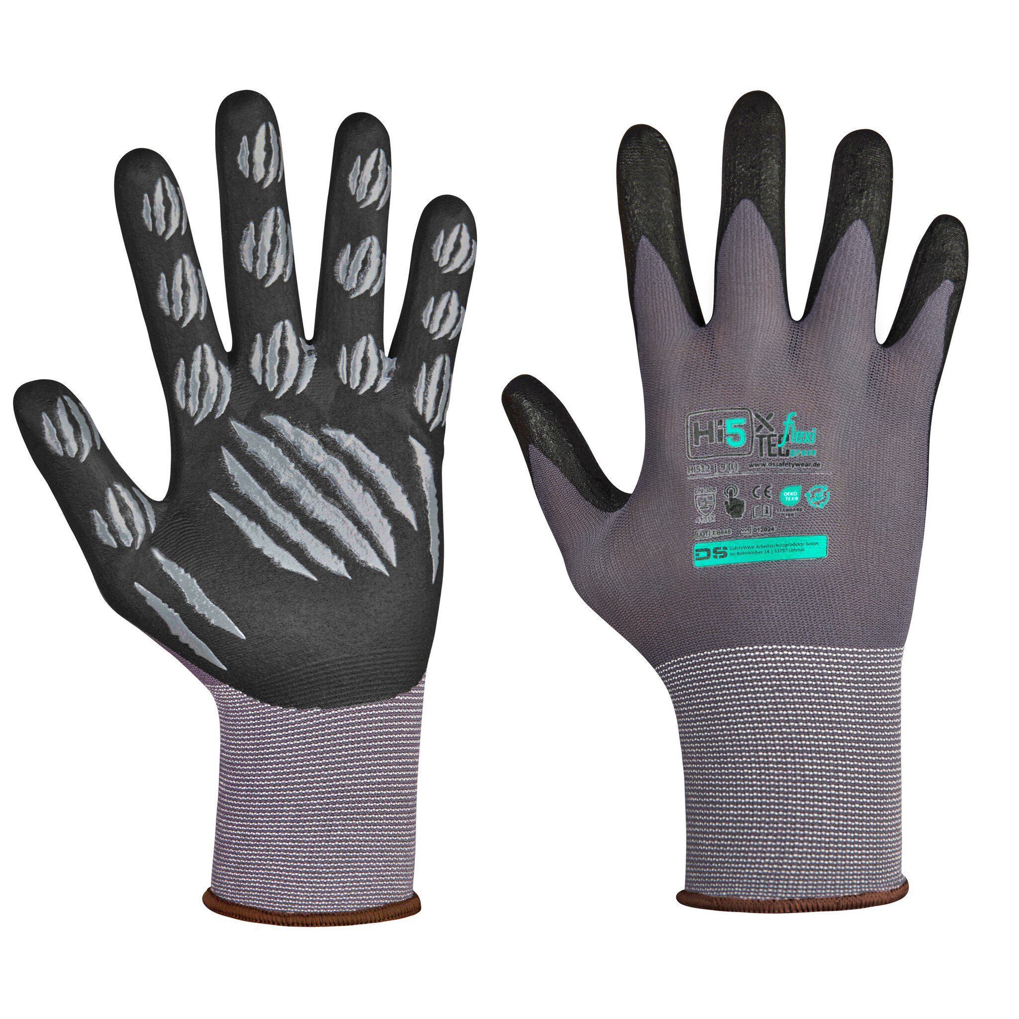 Hi5 X Flexitec Basic gloves 4131X, gray/black #zoom-2
