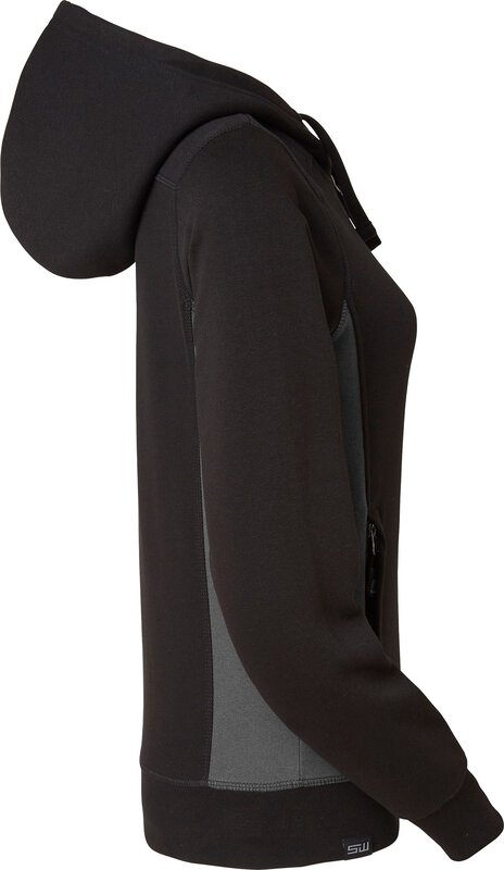 Felpa Ava Full-Zip, Donna, nero/grigio, M #2