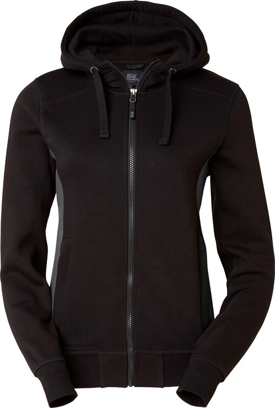 Felpa Ava Full-Zip, Donna, nero/grigio, M #1