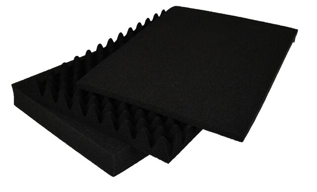 ESD raster foam for case K2007 ESD, black, 365 x 245 mm