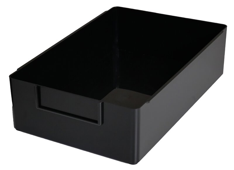 ESD tray, support frame incl. 8 trays, chrome-plated, 610 x 190 x 252 mm