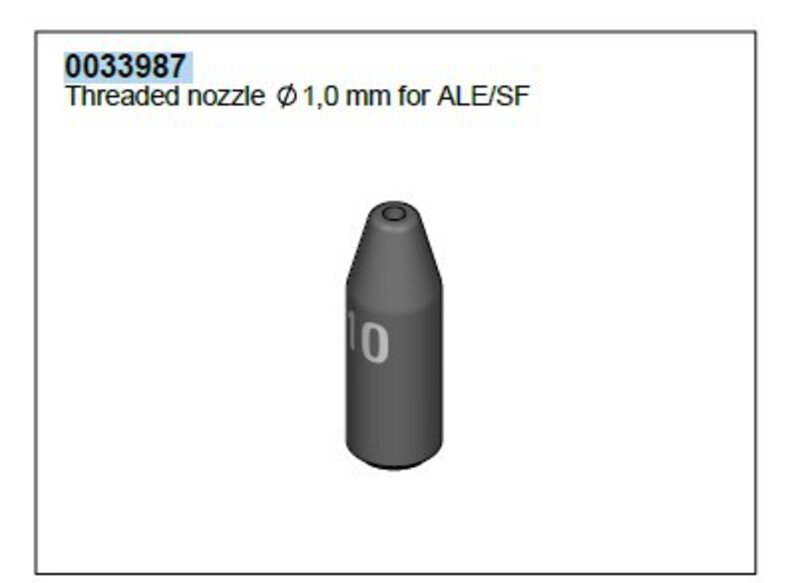 Teflon nozzle Ø 1.0 for ALE/SF