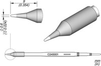 Grot lutowniczy stożkowy, śr.: 0,6 mm #thumbnail-1