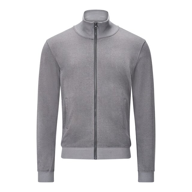 Kurtka dresowa ESD z zamkiem błyskawicznym, szara, krój Comfort-Fit