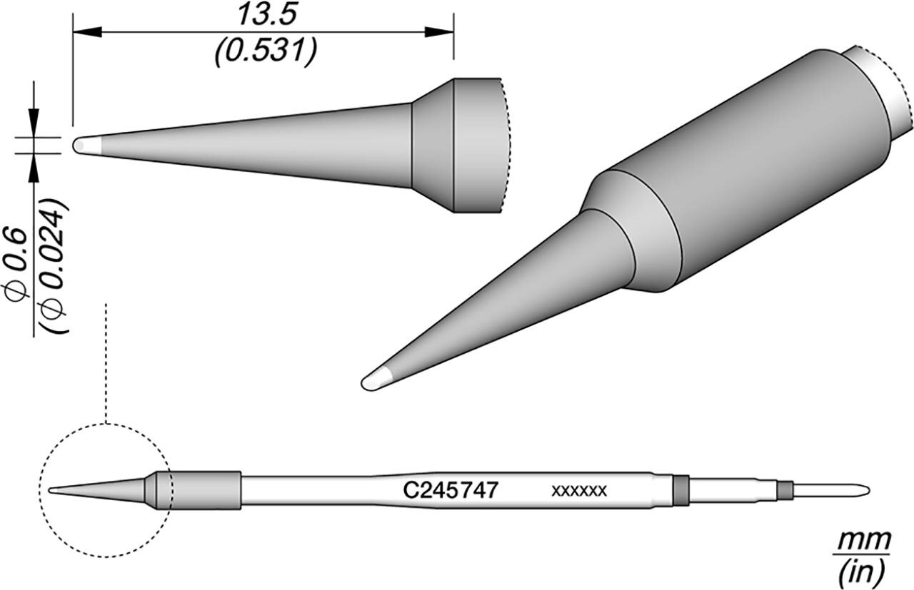 Lötspitze abgeschrägt, D: 0,6 mm, C245747 #zoom-1