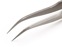Pęseta precyzyjna wygięta, wgłębiona, drobne końcówki, 120 mm #thumbnail-2