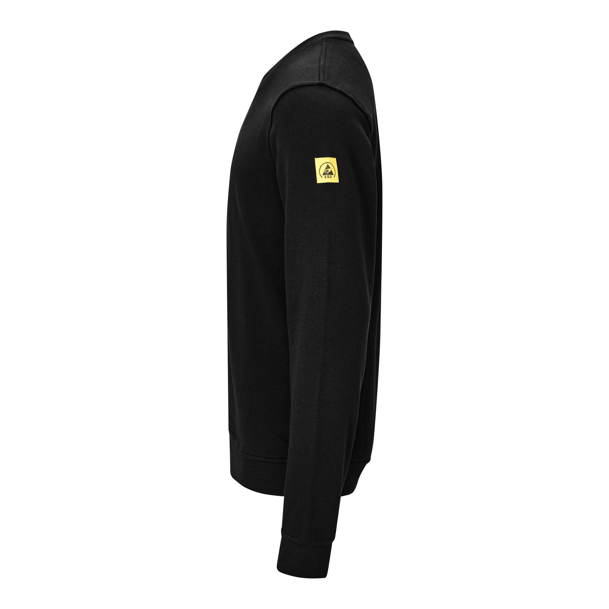Sweat-shirt ESD, col en V, noir, XL, coupe confortable #zoom-3