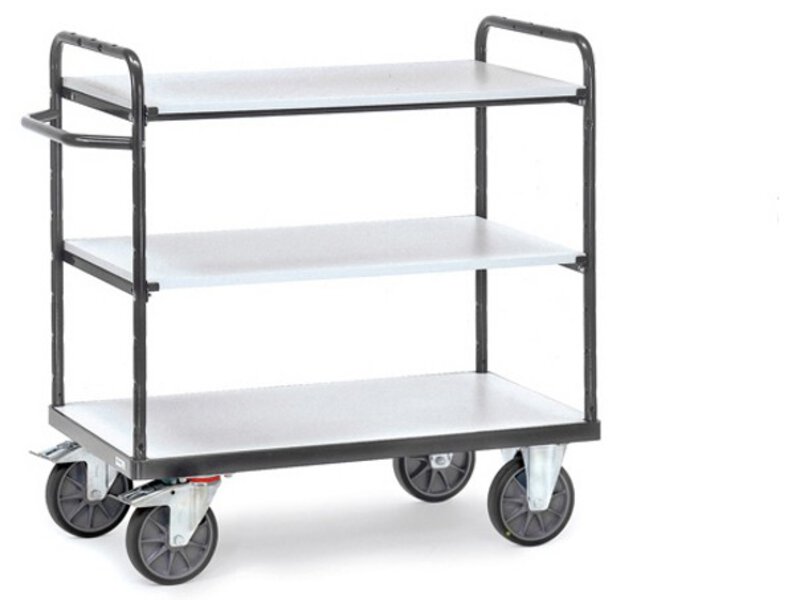 ESD shelf trolley, 3 shelves, 600 kg, 1000 x 600 mm