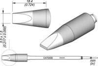 Lötspitze meißelförmig 5,5 x 1,5 mm, C470009 #thumbnail-1