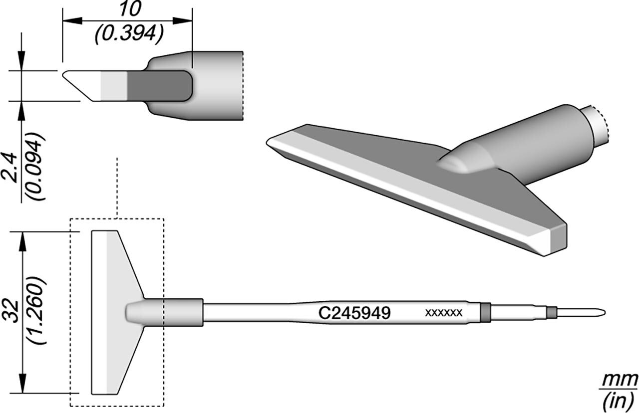 Lötspitze klingenförmig, B: 32 mm, C245949 #zoom-1