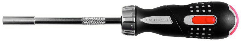 Bit ratchet screwdriver 1/4", magnetic, 6 bits, 230 mm