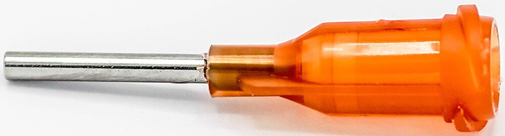 Dosing needle 0.5", straight, gauge 15, amber, straight tip shape #zoom-1