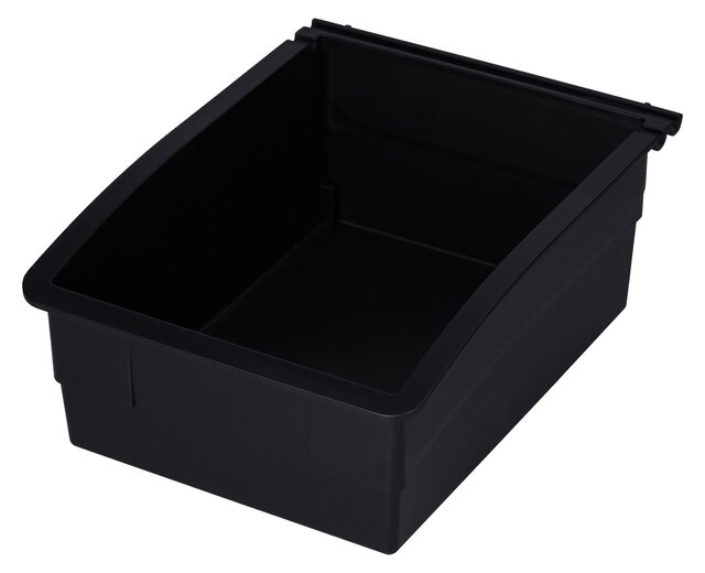 Bac de travail ESD, PS, noir, 180 x 130 x 79 mm