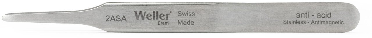 Weller Erem 2ASA Precision Tweezers with Flat Rounded Tips for Gripping Components #zoom-2