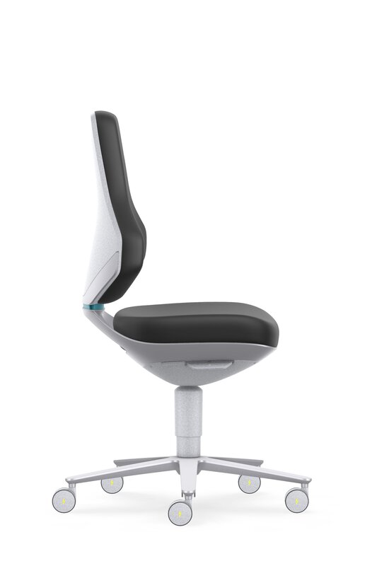 ESD cleanroom TEXON 2 industrial swivel chair, with castors, Skintec black #4
