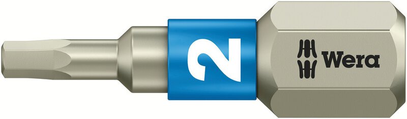 Hexagon socket bit, stainless steel, 2 x 25 mm #1