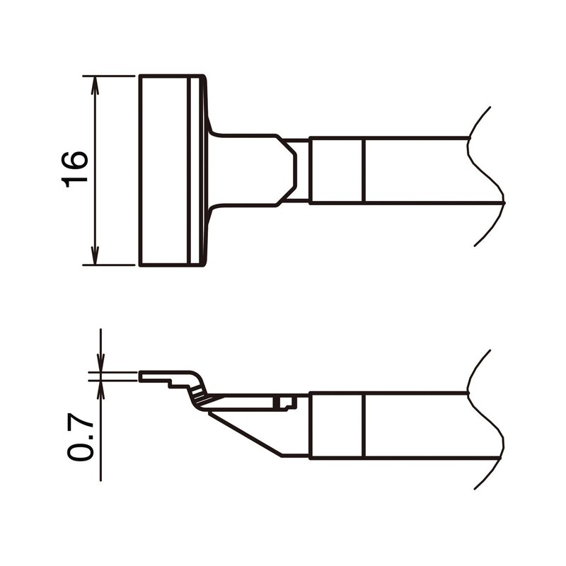 T51-L16 Actieve soldeerstift formaat SOP 16L #1