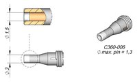 Entlötdüse D: 1,5 mm, throughhole, C360006 #thumbnail-1