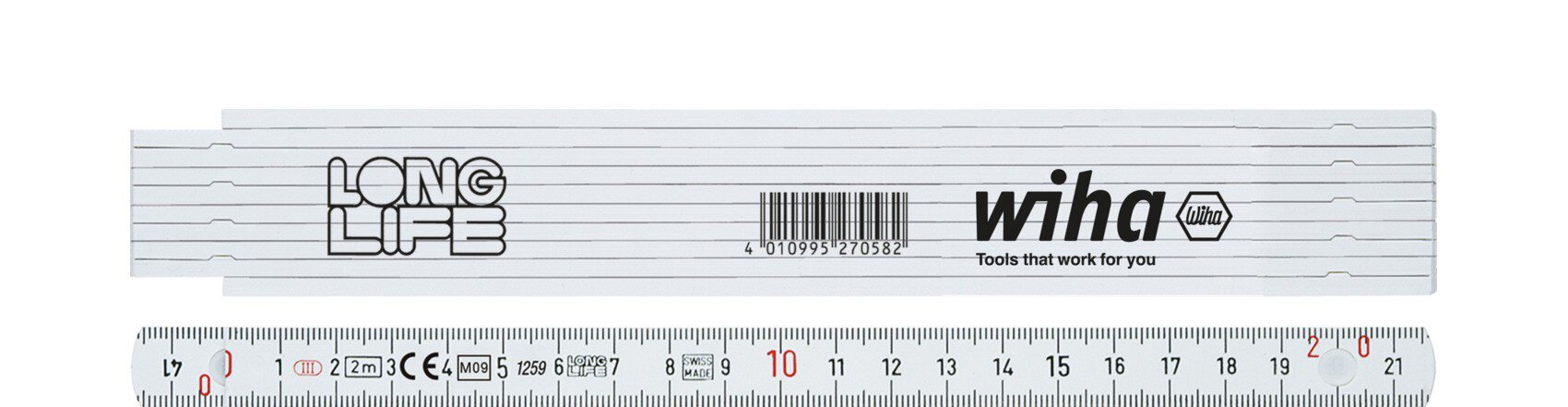 Folding rule Longlife® 2 m metric, 10 links 15mm (27057) #zoom-1