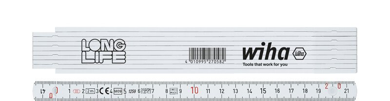 Folding rule Longlife® 2 m metric, 10 links 15mm (27057)