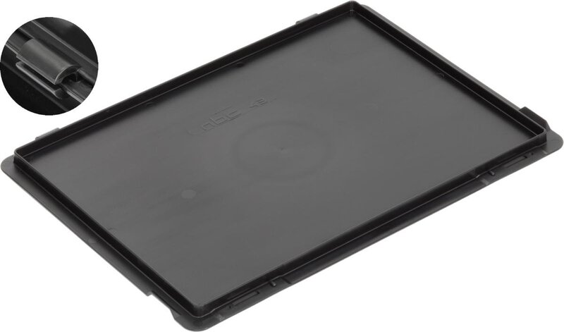 ESD Scharnierdeckel New Box NB MC, schwarz, 400 x 300 mm #1