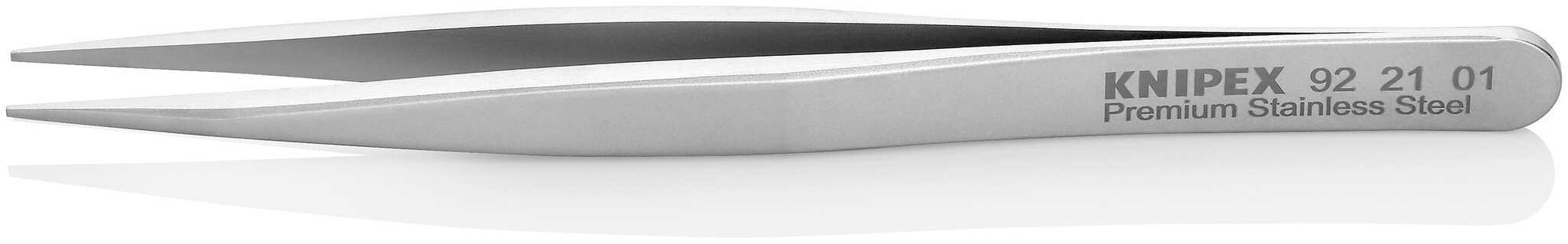 Precision tweezers, Smooth, Premium stainless steel, 120 mm #zoom-1