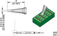 Chisel-shaped soldering tip, 0.4 x 0.2 mm, C115117 #thumbnail-1
