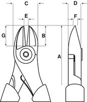 Diagonal cutters with 1-component handle, burnished 125 mm Industrial packaging #thumbnail-2