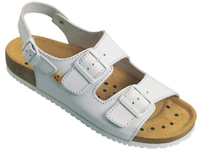 ESD Sandals Ladies/Men Elektra, heel strap, white, size 35 #zoom-1