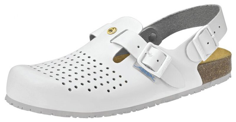 Sabots ESD, blanc, chaussures de travail Nature, pointure 43