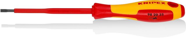Screwdriver for slotted screws, black oxide finish, insulated, 202 mm