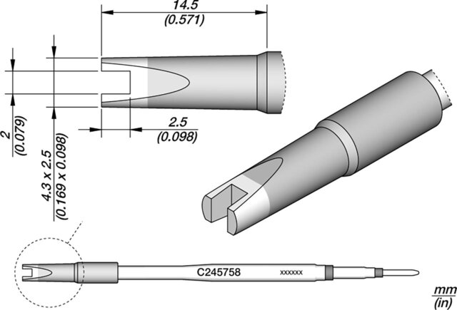 Special soldering tips, for T245 soldering iron, C245758