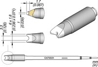 Grot lutowniczy do kabli i złączy wtykowych, śr. 3,2 mm #thumbnail-1