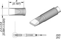 Panne à souder en forme de burin, 2,4 x 0,6 mm #thumbnail-1