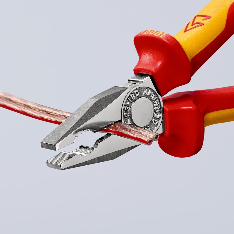 Combination pliers, insulated, with multi-component sleeves, VDE tested, chrome-plated, 160 mm (SB card/blister) #5
