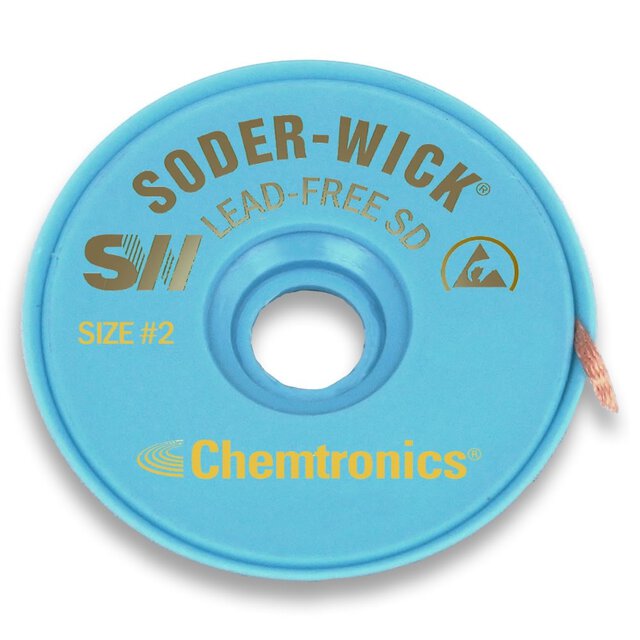 Tresse de dessoudage ESD Soder-Wick®, 1,5 mm, jaune, 3 m