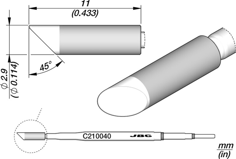 Kartuschenmeissel Ø 2.9, C210040 #1