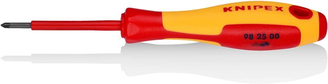 Schraubendreher für Kreuzschlitzschrauben Pozidriv®, brüniert, isoliert, 162 mm