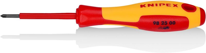 Schraubendreher für Kreuzschlitzschrauben Pozidriv®, brüniert, isoliert, 162 mm