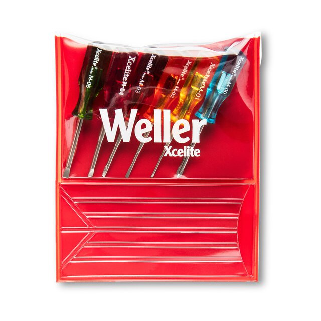 Set di mini cacciaviti Weller Xcelite da 7 pezzi - misure in pollici