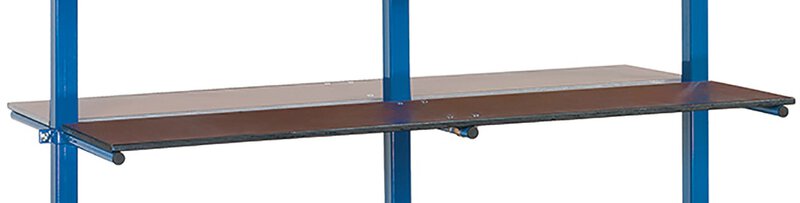 Tablette pour chariot à bras porteur avec tuyau en PVC, matériel de fixation inclus, 1200x370mm