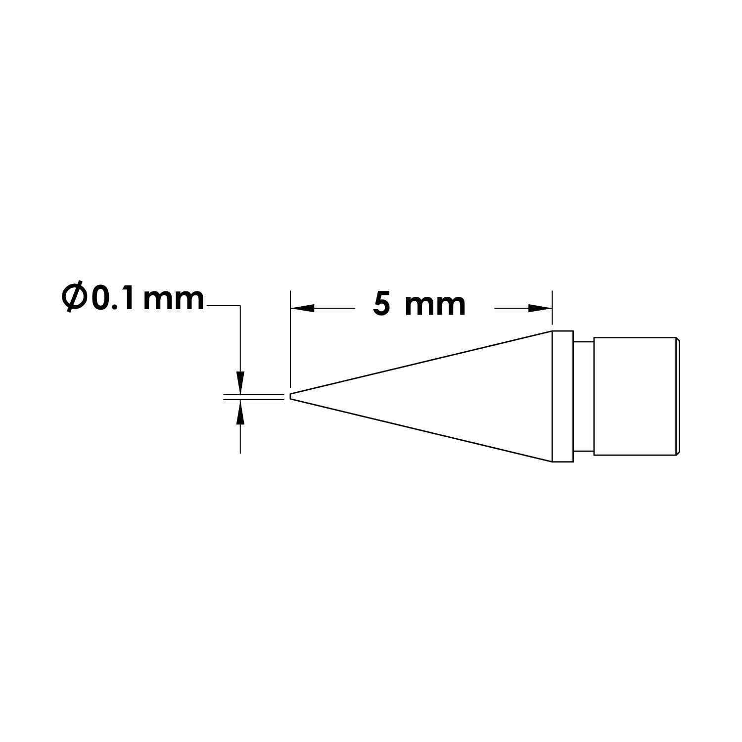 MicroFine Lötspitze konisch, 0.1x5mm, 700 Serie #zoom-3