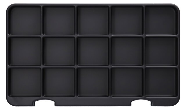 ESD-inzetstuk voor assortimentsdoos 166, 15 vakken à 52 x 47 mm