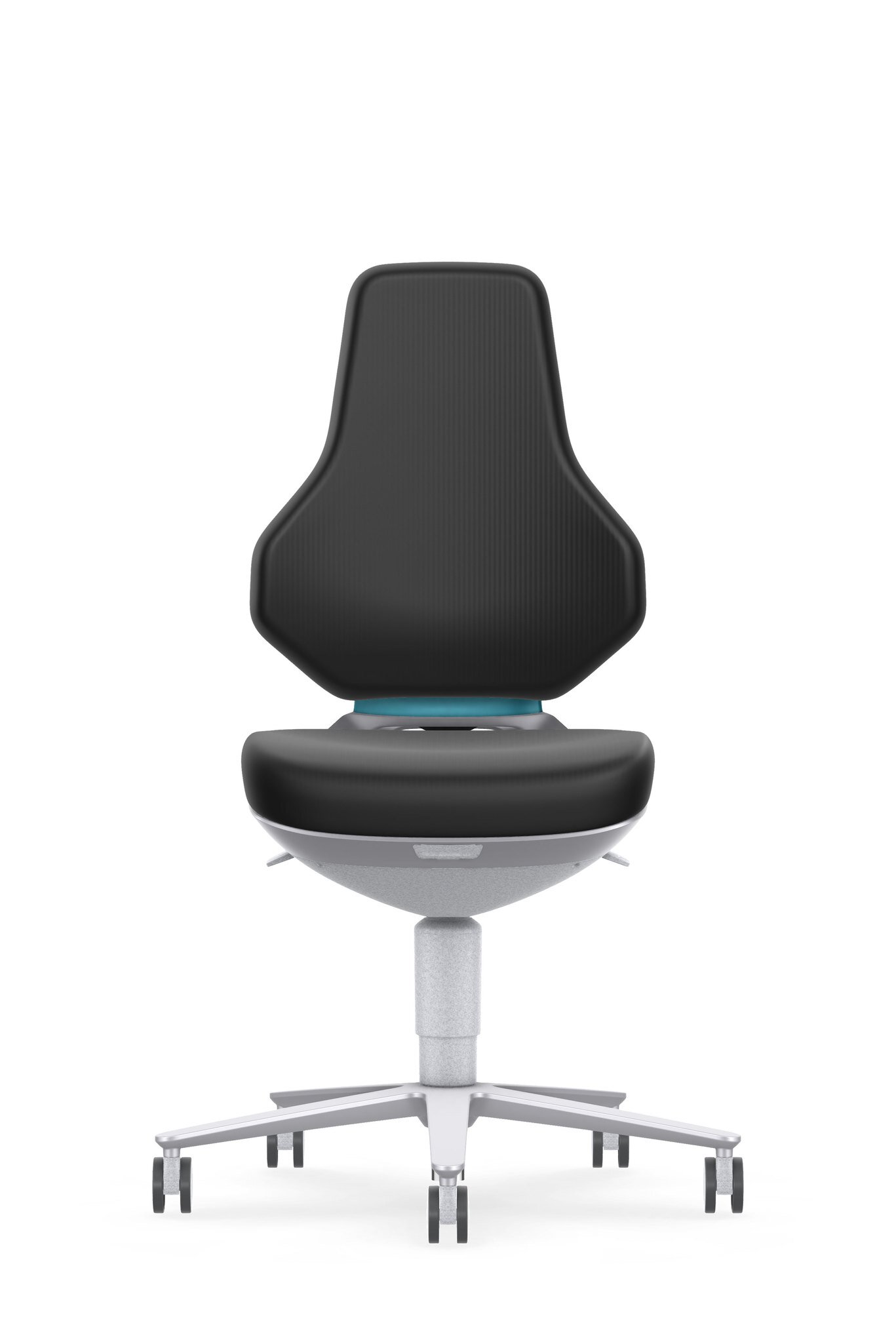 ESD cleanroom TEXON 2 industrial swivel chair, with castors, Skintec black #zoom-5